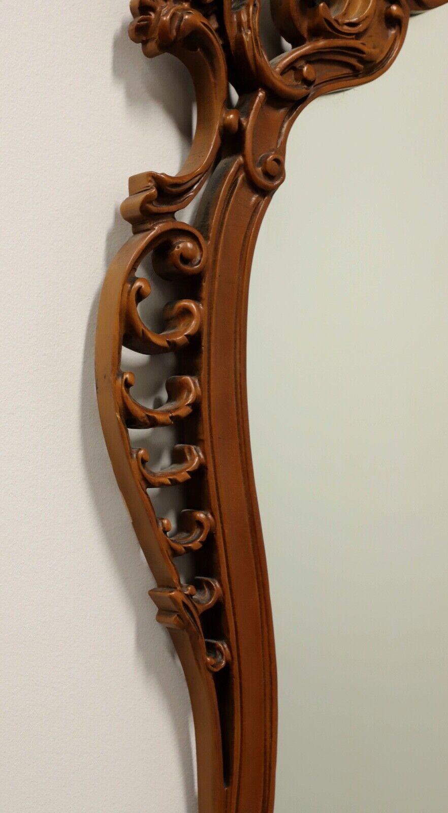 American Antique Early 20th Century Carved Mahogany French Country Wall Mirror For Sale