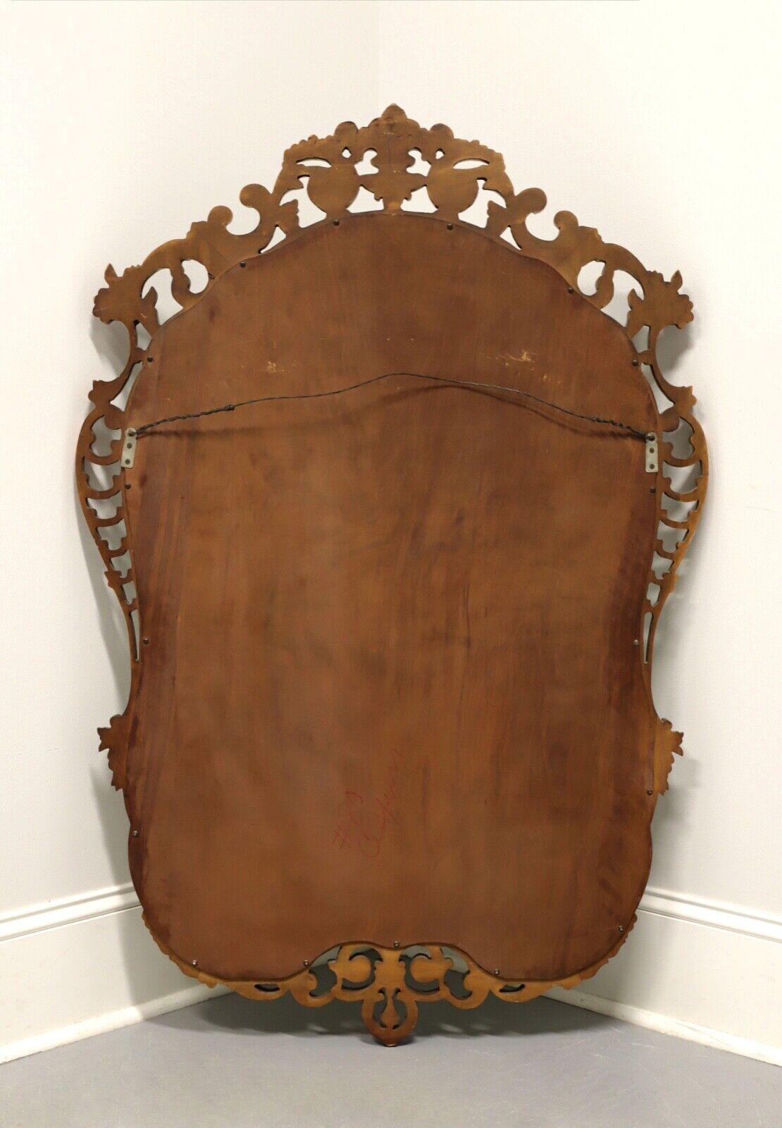 Antique Early 20th Century Carved Mahogany French Country Wall Mirror For Sale 2