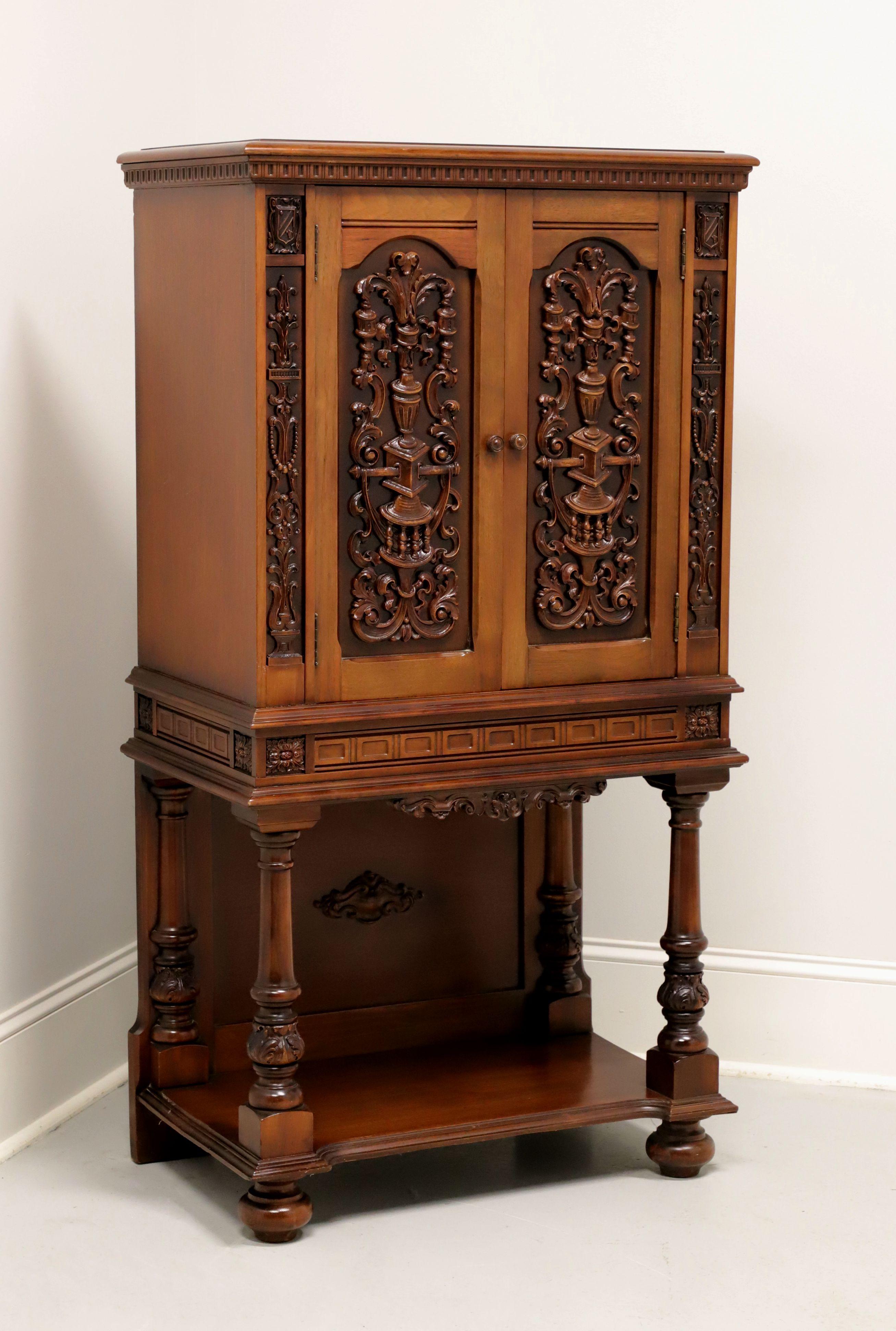 Antique Early 20th Century Carved Walnut Jacobean Style For