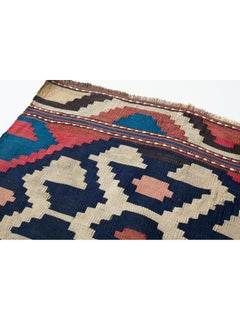 Antique Early 20th Century Caucasian Kilim Woven Cradle Part, Natural Dyed