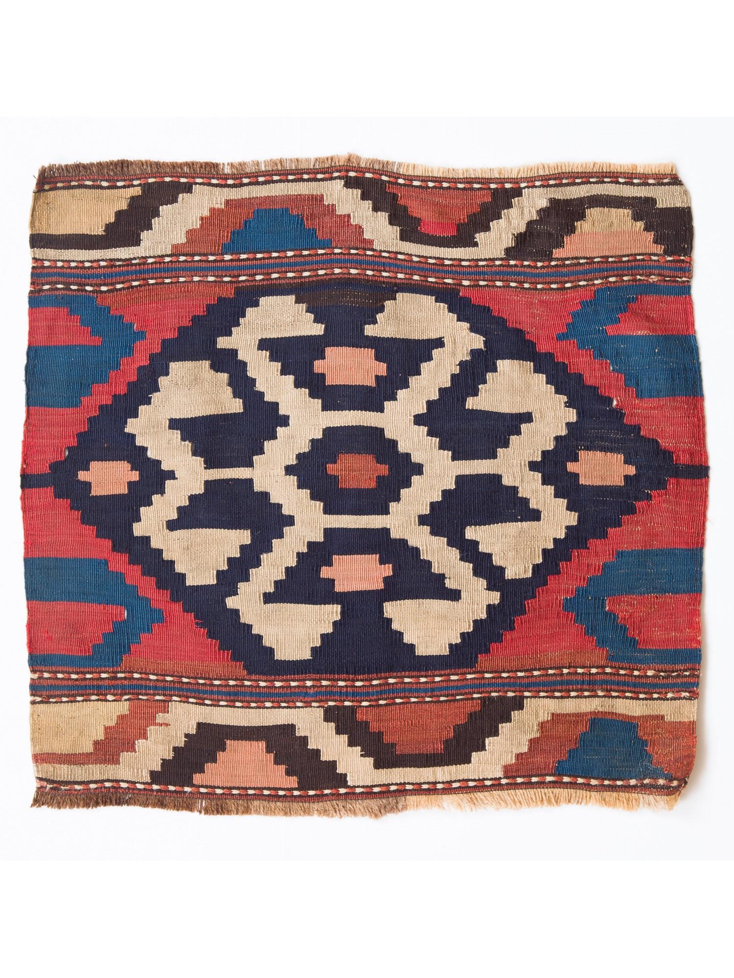 Hand-Woven Antique Early 20th Century Caucasian Kilim Woven Cradle Part, Natural Dyed For Sale