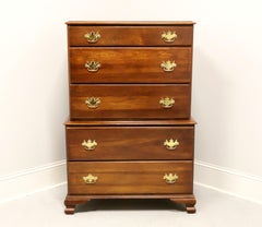 Antique Early 20th Century Cherry Chippendale Chest on Chest