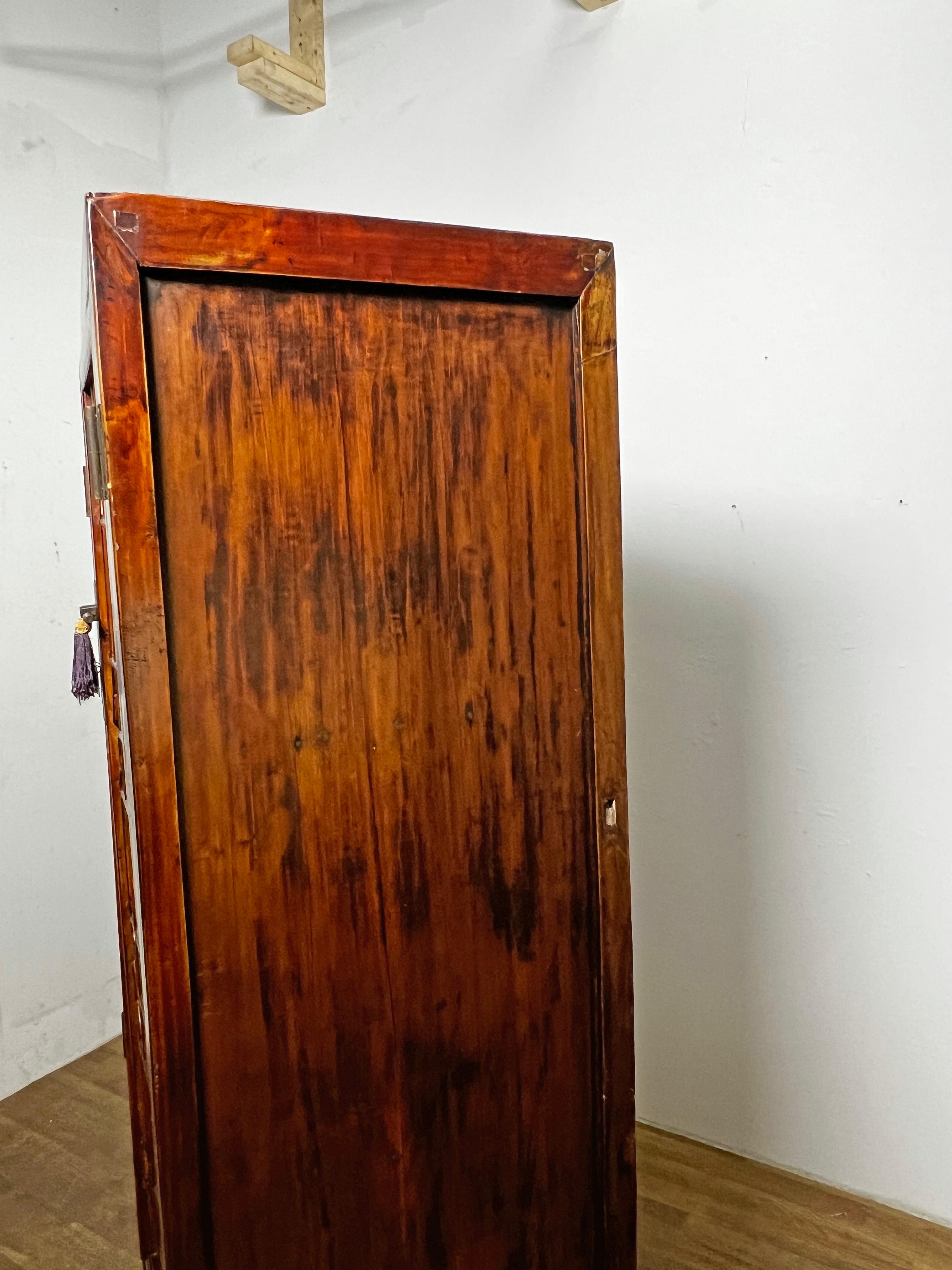 Antique Early 20th Century Chinese Fretwork Pantry Cabinet 5