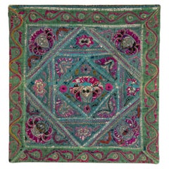 Antique Early 20th Century Chinese Textile Wall Design in Rich Tones