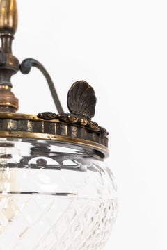 Antique Early 20th Century Cut Glass Plafonnier Light Pendant, C.1910