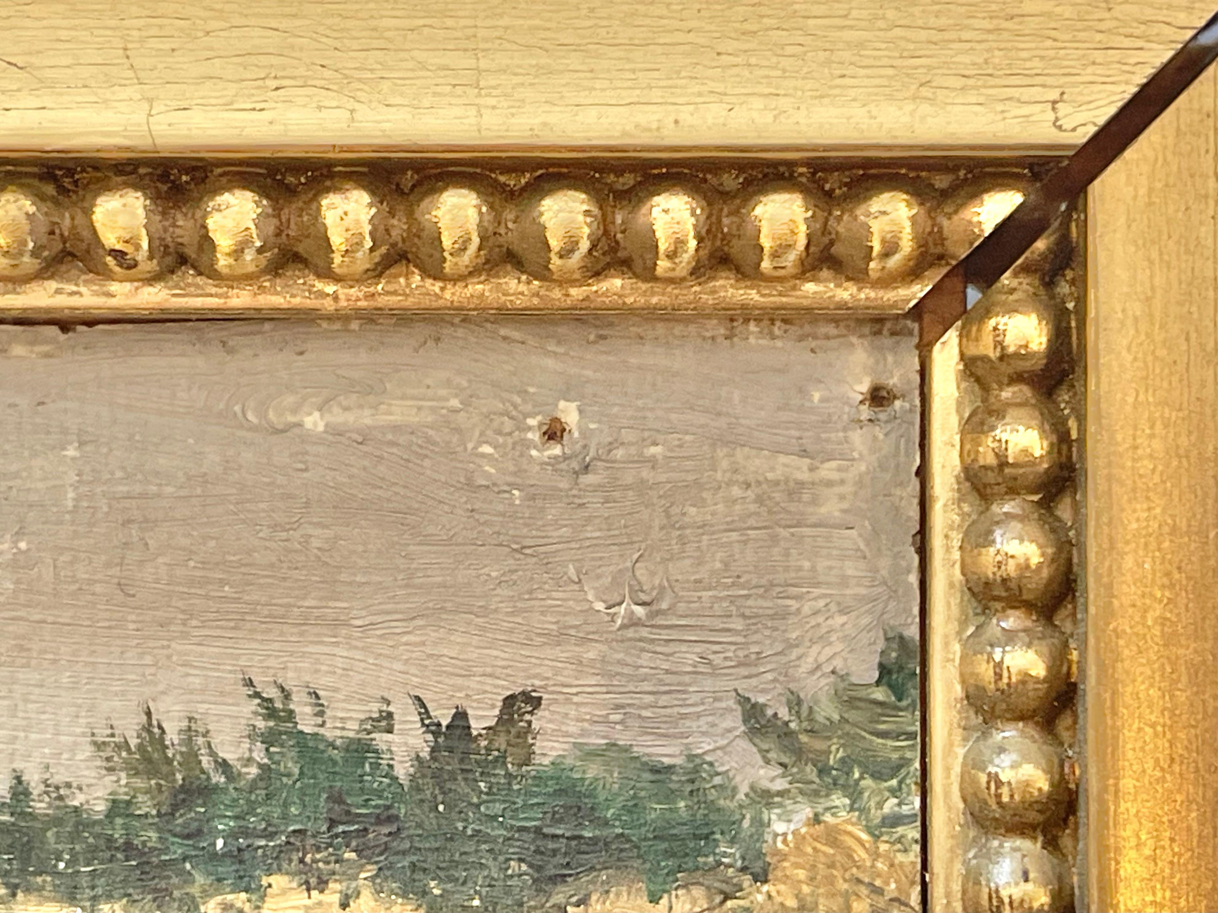 Antiguo óleo paisajístico danés de principios del siglo XX sobre un acantilado junto al mar en venta 1