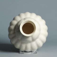 Antique early 20th century Dutch Delft White Glazed Earthenware Vase ca 1910