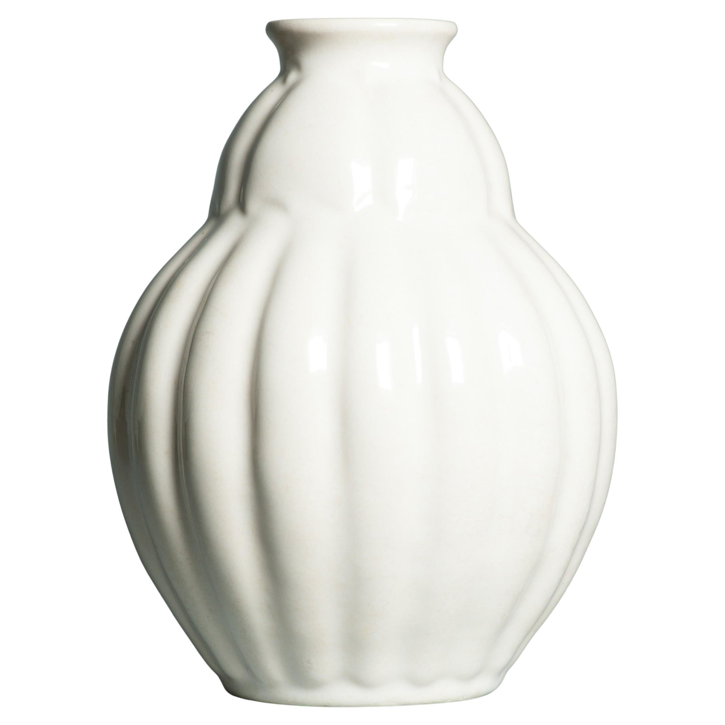 Antico vaso in terracotta smaltata bianca Delft dell'inizio del XX secolo, 1910 ca.