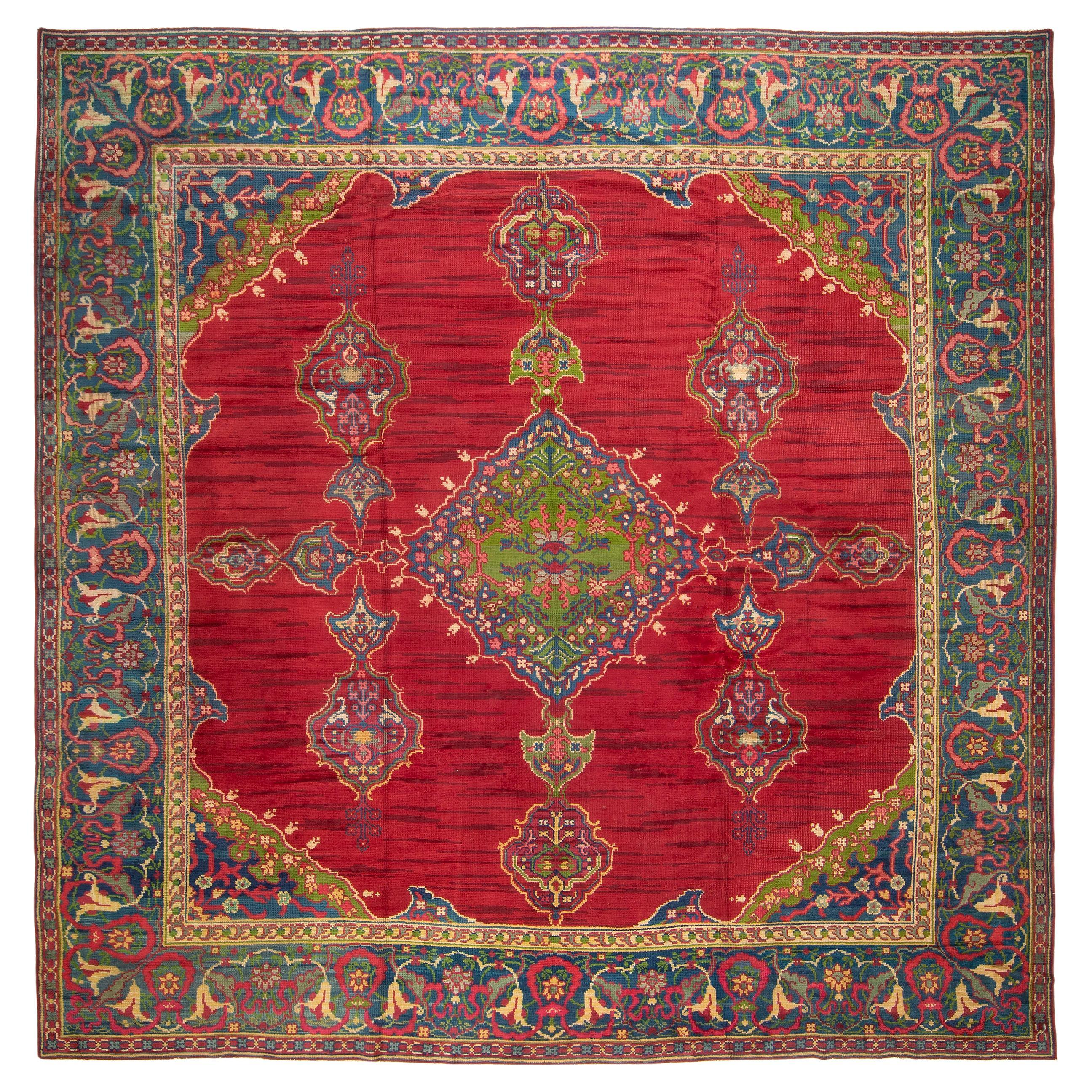 Antiker englischer Kunsthandwerksteppich aus dem frühen 20.