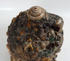 Antique Early 20th Century Folk Art Found Object Memory Jug