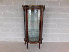 Antique Early 20th Century French Louis XV Style Vitrine Glass Display Cabinet