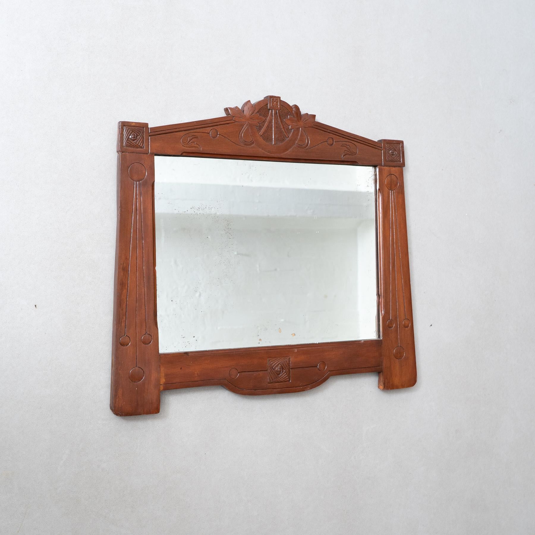 Art nouveau Antique début du 20ème siècle Français Miroir, circa 1940 en vente
