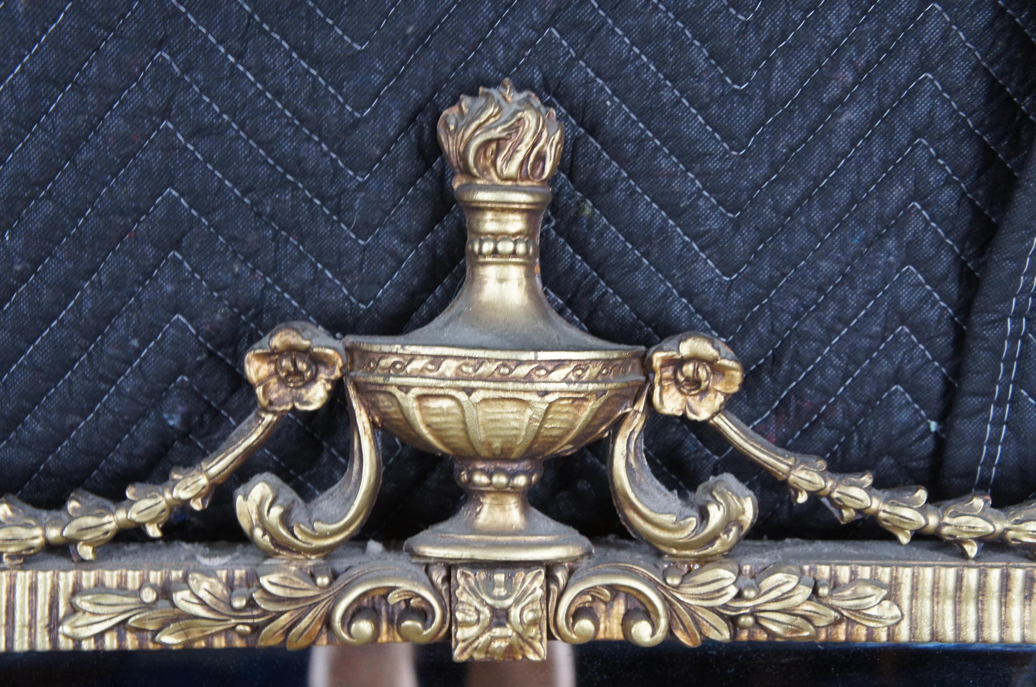 Antique Early 20th Century Französisch neoklassischen Hollywood Regency Wandspiegel 39