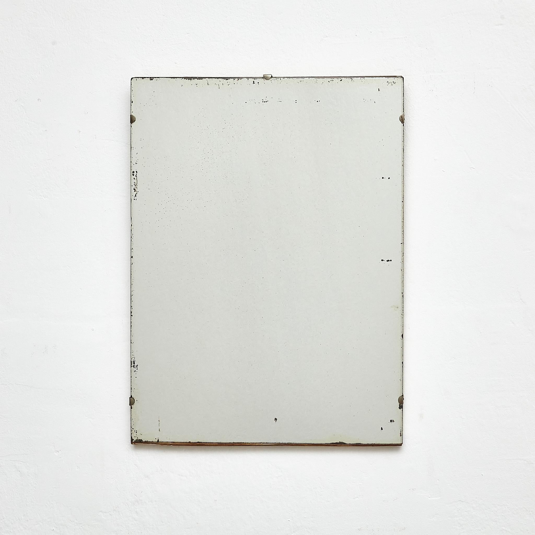 Mid-Century Modern Antique Early 20th Century French Wall Mirror, circa 1940 For Sale