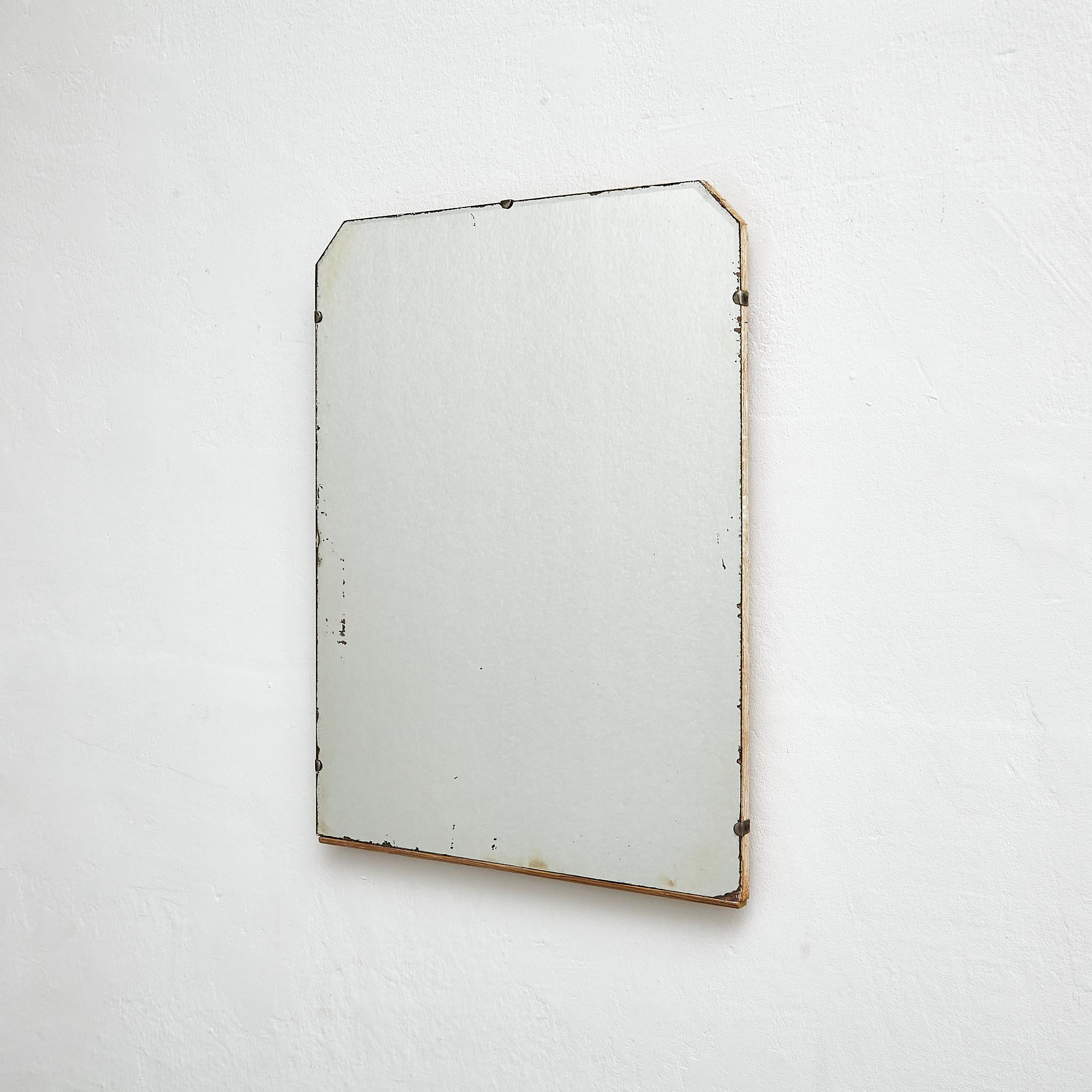 Antique Early 20th Century French Wall Mirror, circa 1940 In Good Condition In Barcelona, Barcelona