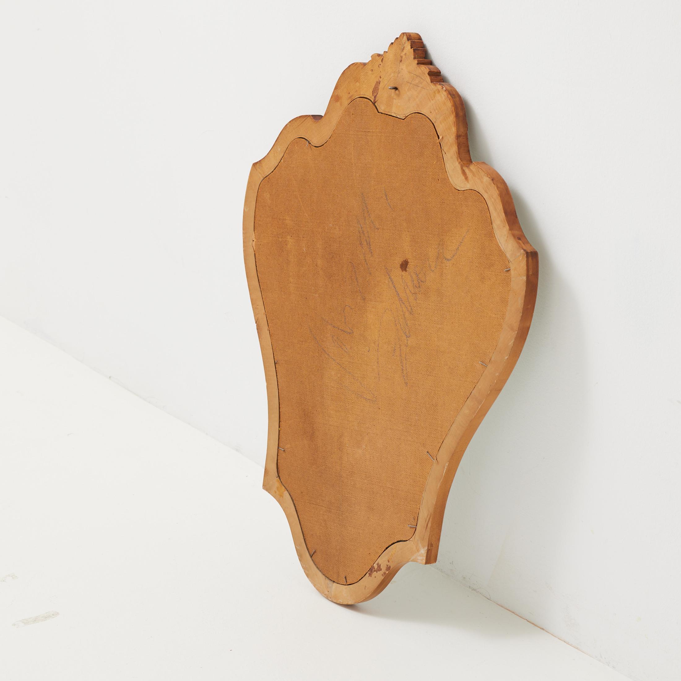 Antique Early 20th Century French Wood Mirror, circa 1940 in vendita 7