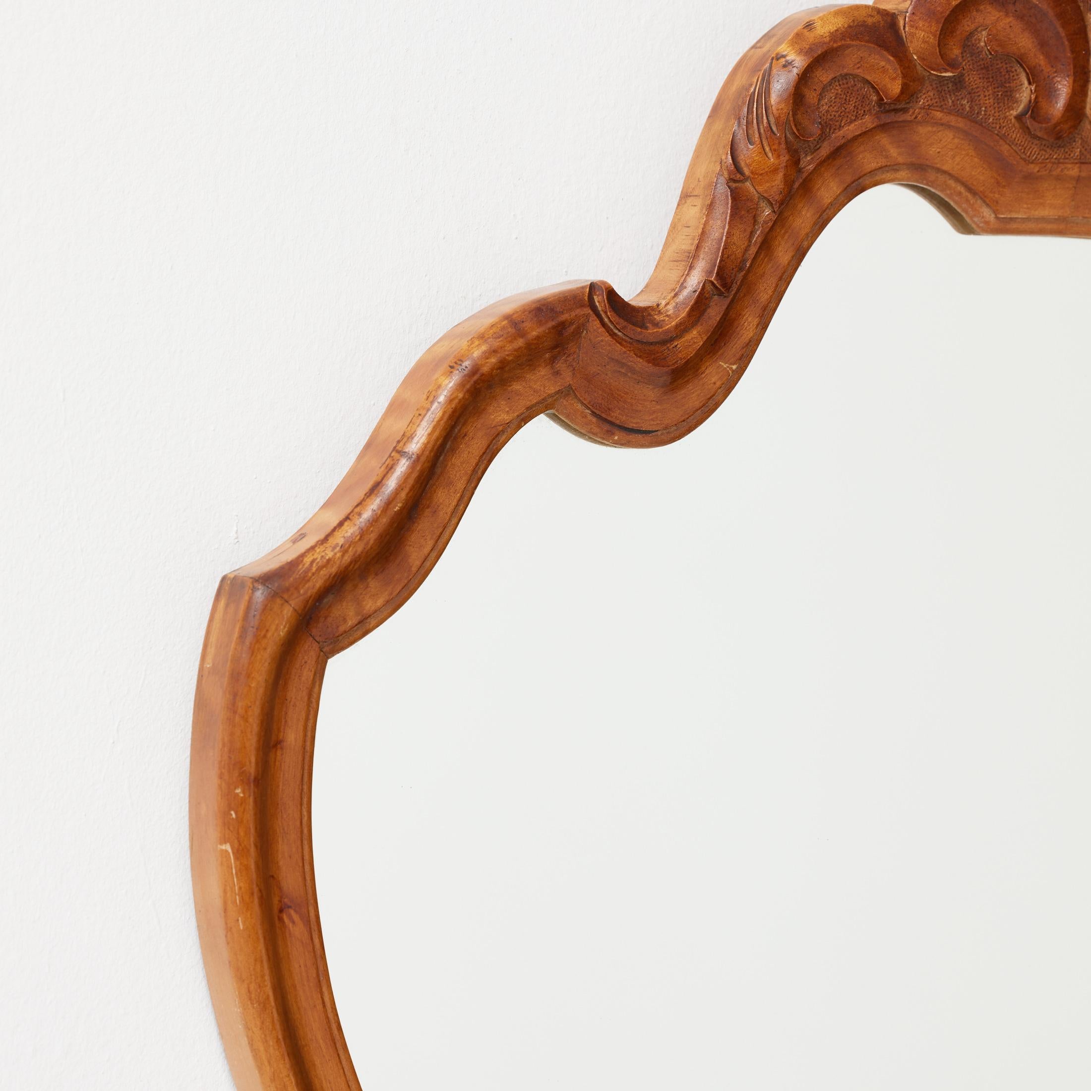 Antique Early 20th Century French Wood Mirror, circa 1940 In condizioni buone in vendita a Barcelona, ES