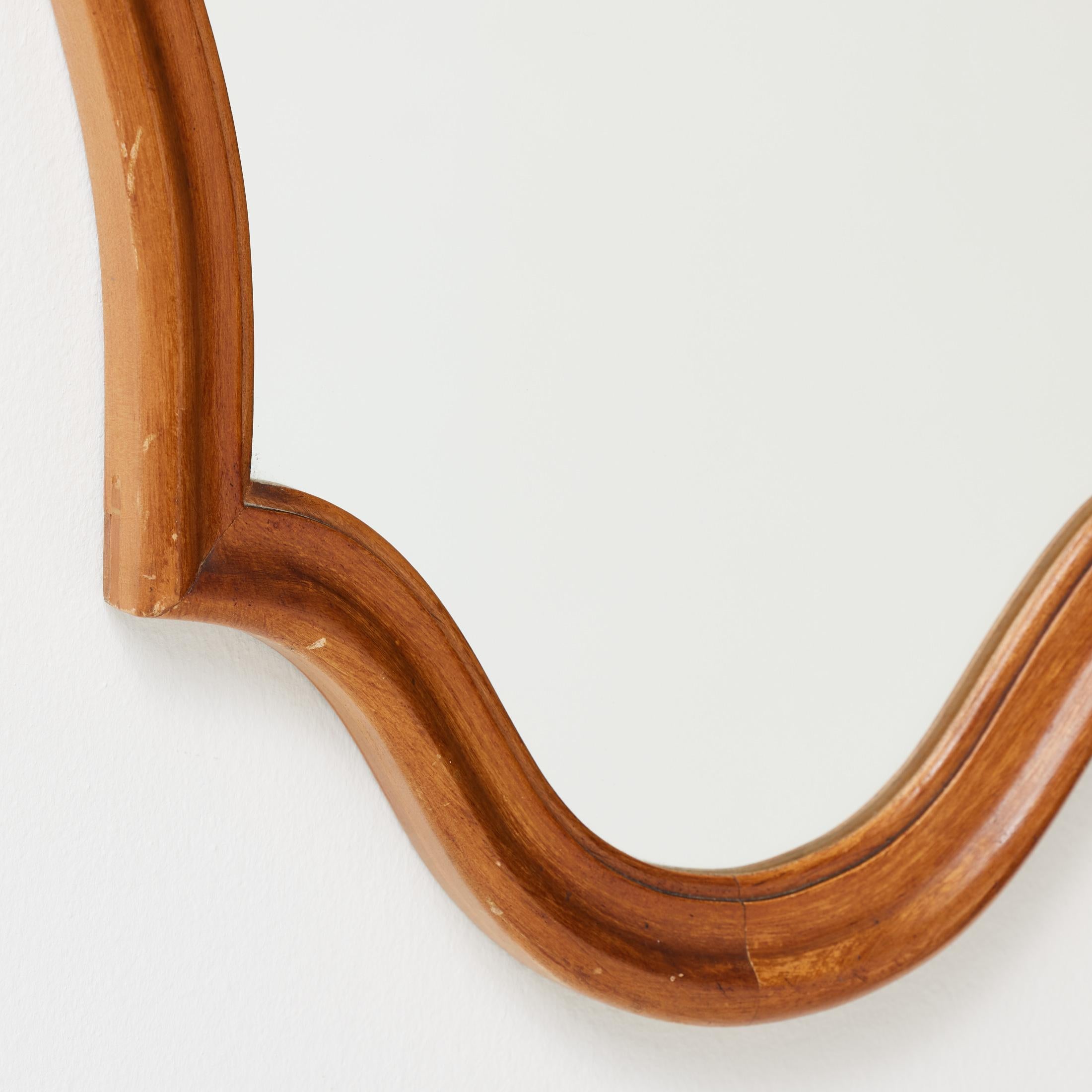 Metà XX secolo Antique Early 20th Century French Wood Mirror, circa 1940 in vendita