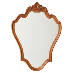 Antique Early 20th Century French Wood Mirror, circa 1940