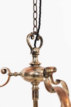 Antike GEC Plafonnier Light Pendelleuchte aus geschliffenem Glas, Anfang 20. Jahrhundert, C.C. 1920