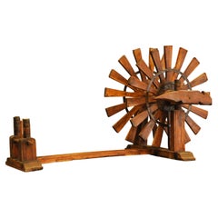 Antique Early 20th Century Hand-Crafted Indian Charka Spinning Wheel.