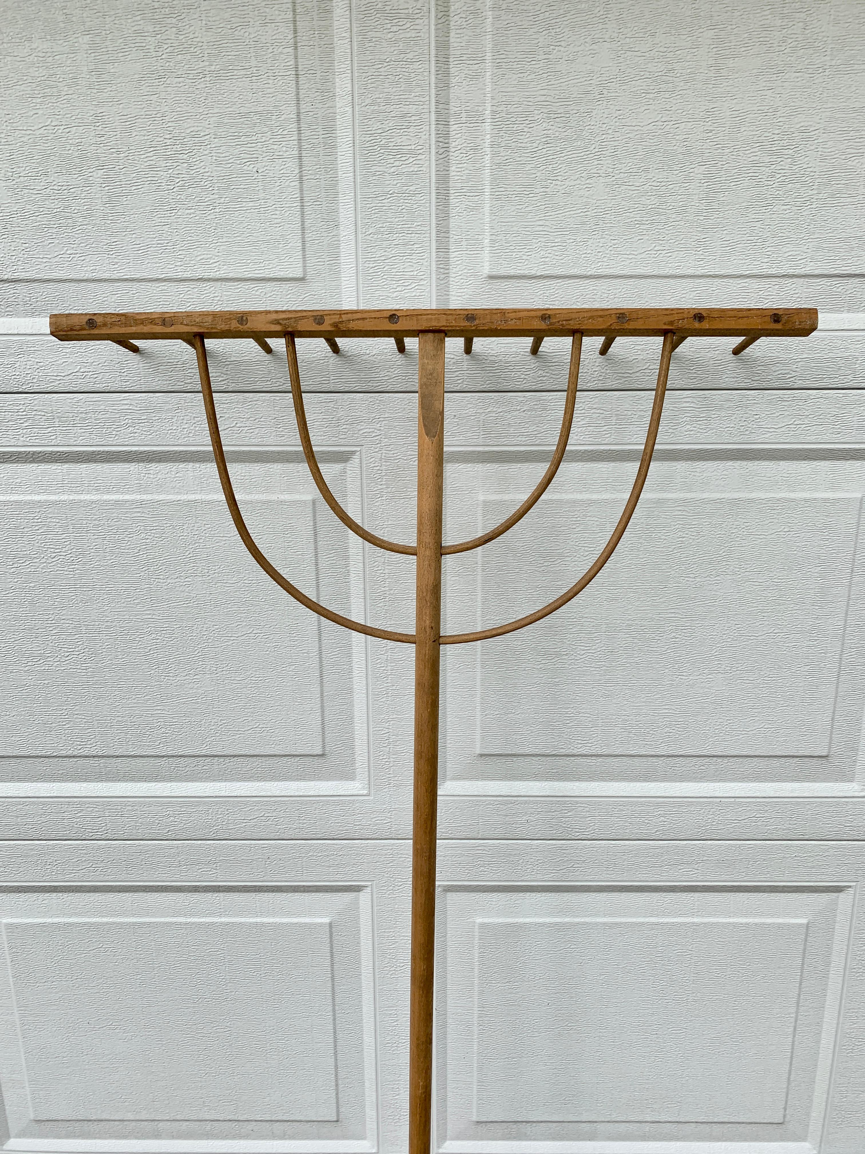 Antique Early 20th Century Hand Made Wooden Hay Rake For Sale 1