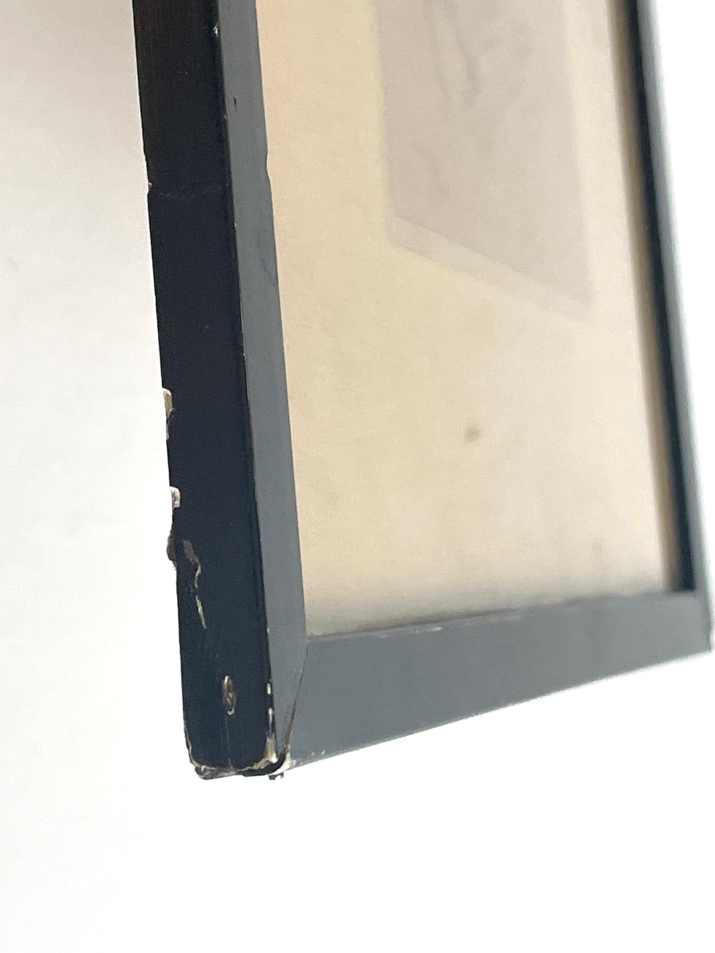 Glass Antique early 20th century impressionist etching from 1882 by Carl Bloch For Sale