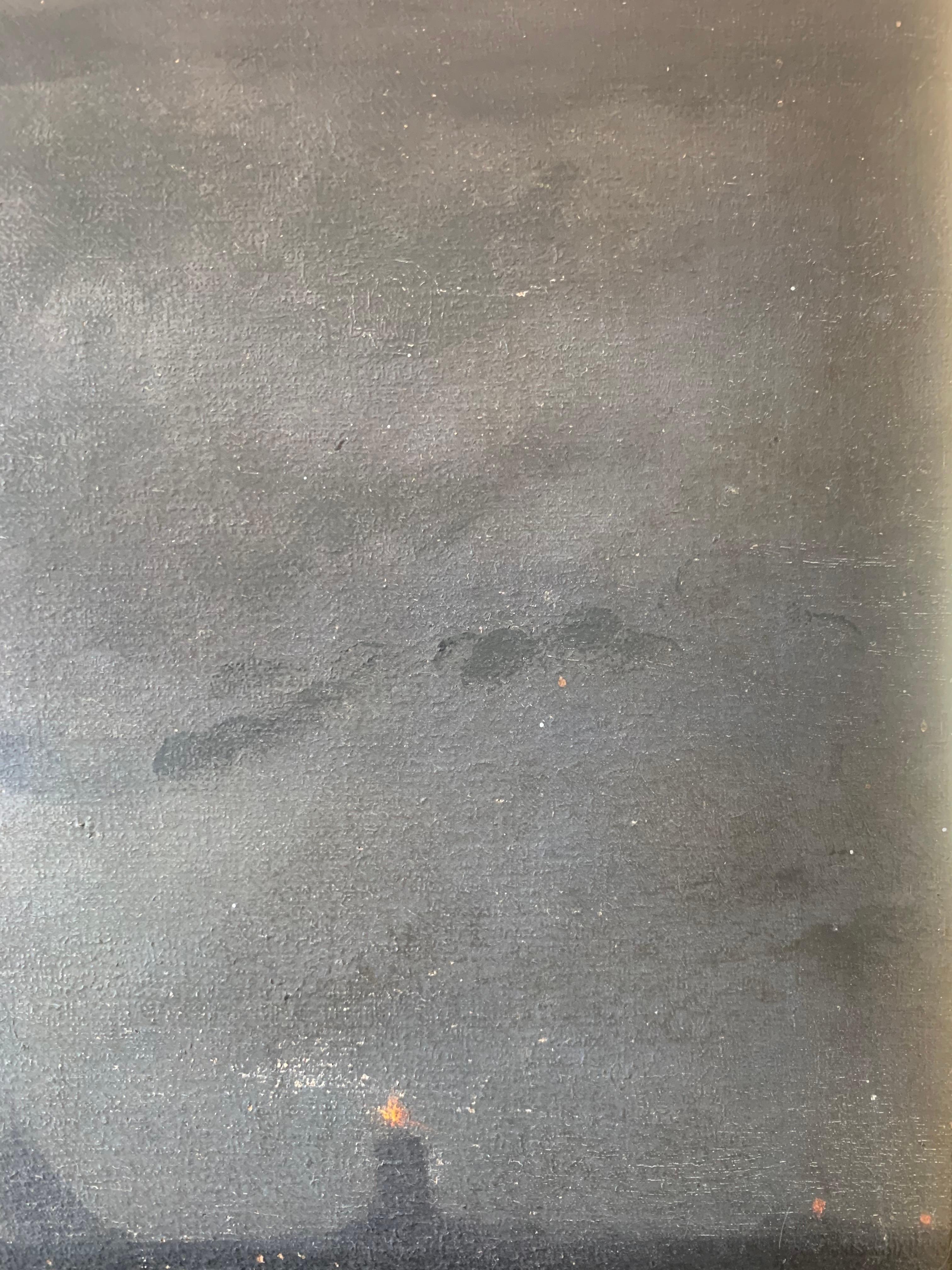 Antikes impressionistisches Gemälde eines Schiffes im Mondlicht aus dem frühen 20. Jahrhundert im Angebot 3