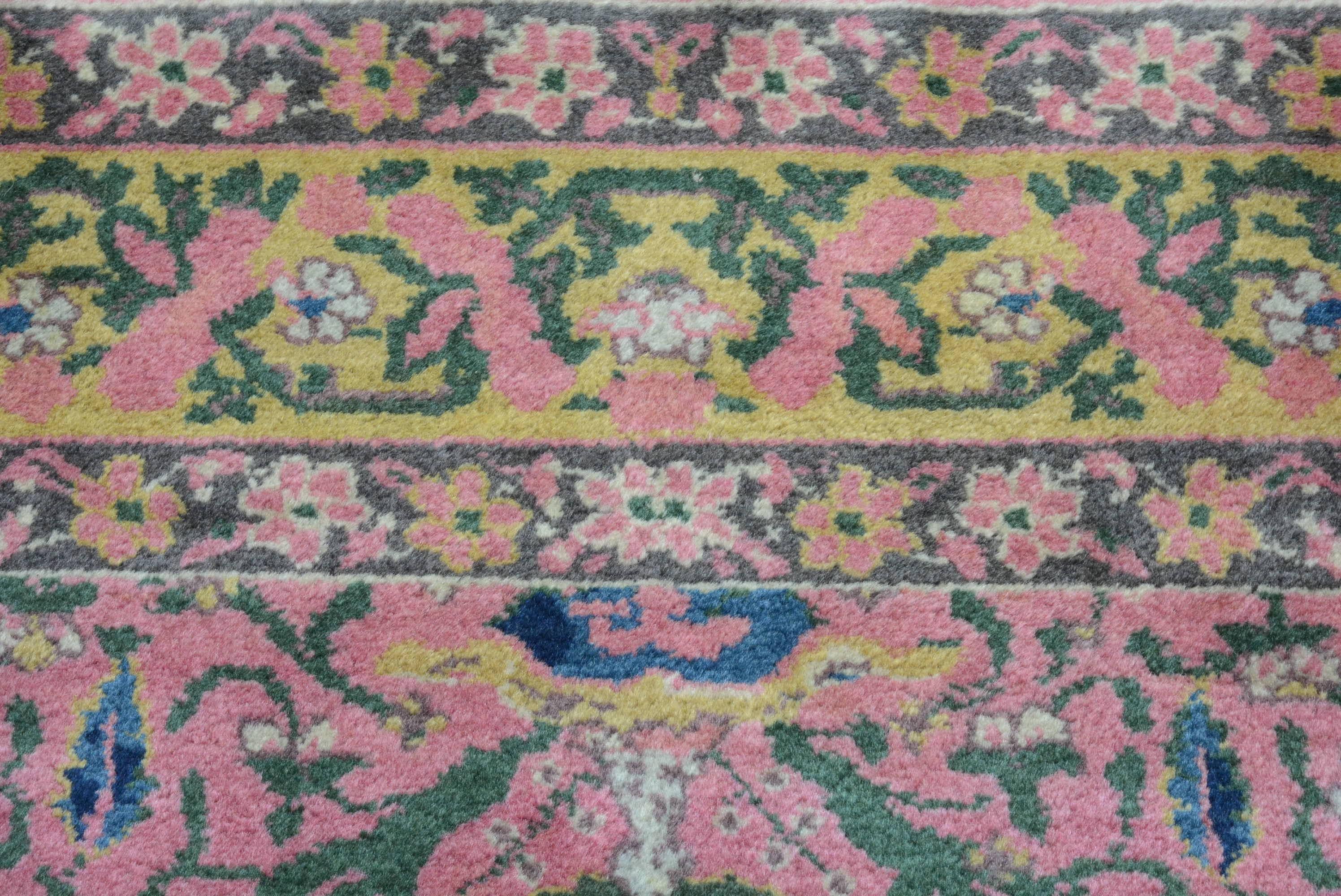 Tintura vegetale Antico tappeto indiano Amritsar dei primi del Novecento in vendita