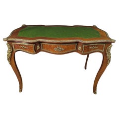 Antique Early 20th Century King Louis Style Leather Top Desk