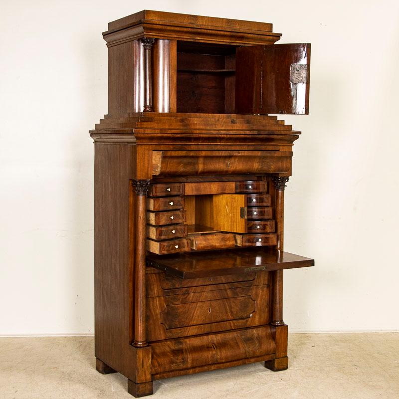 antique secretary cabinet with drop down desk