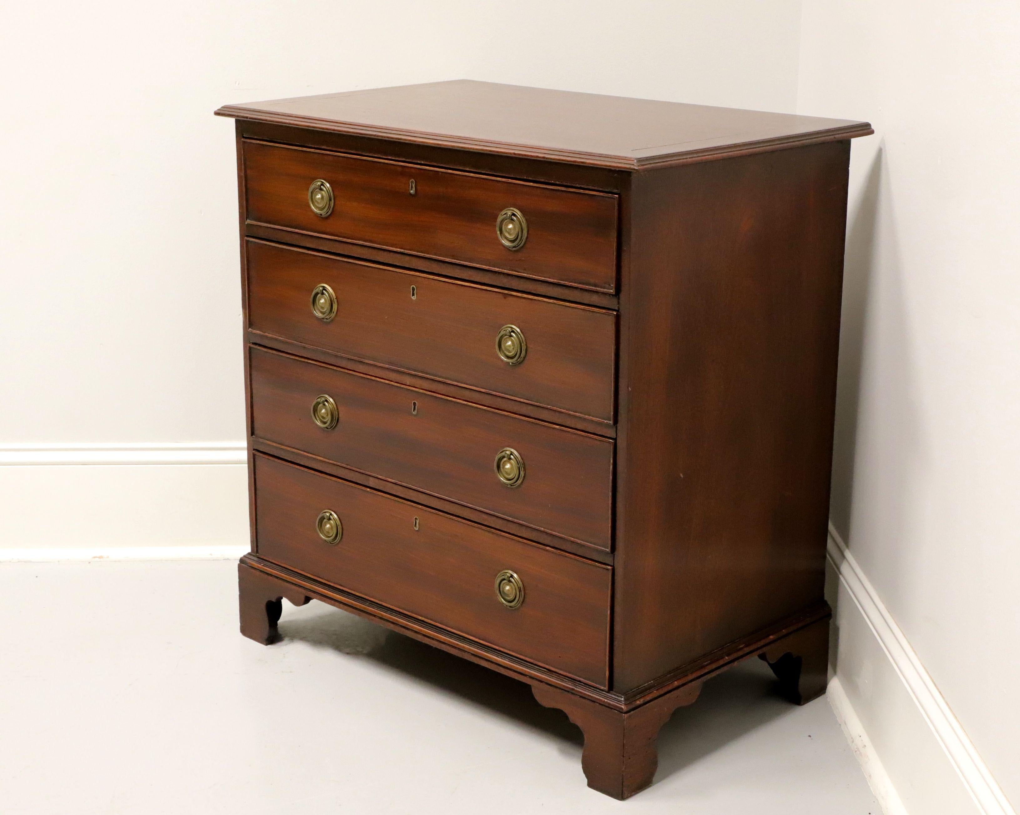 American Antique Early 20th Century Mahogany Georgian Style Bedside Chest