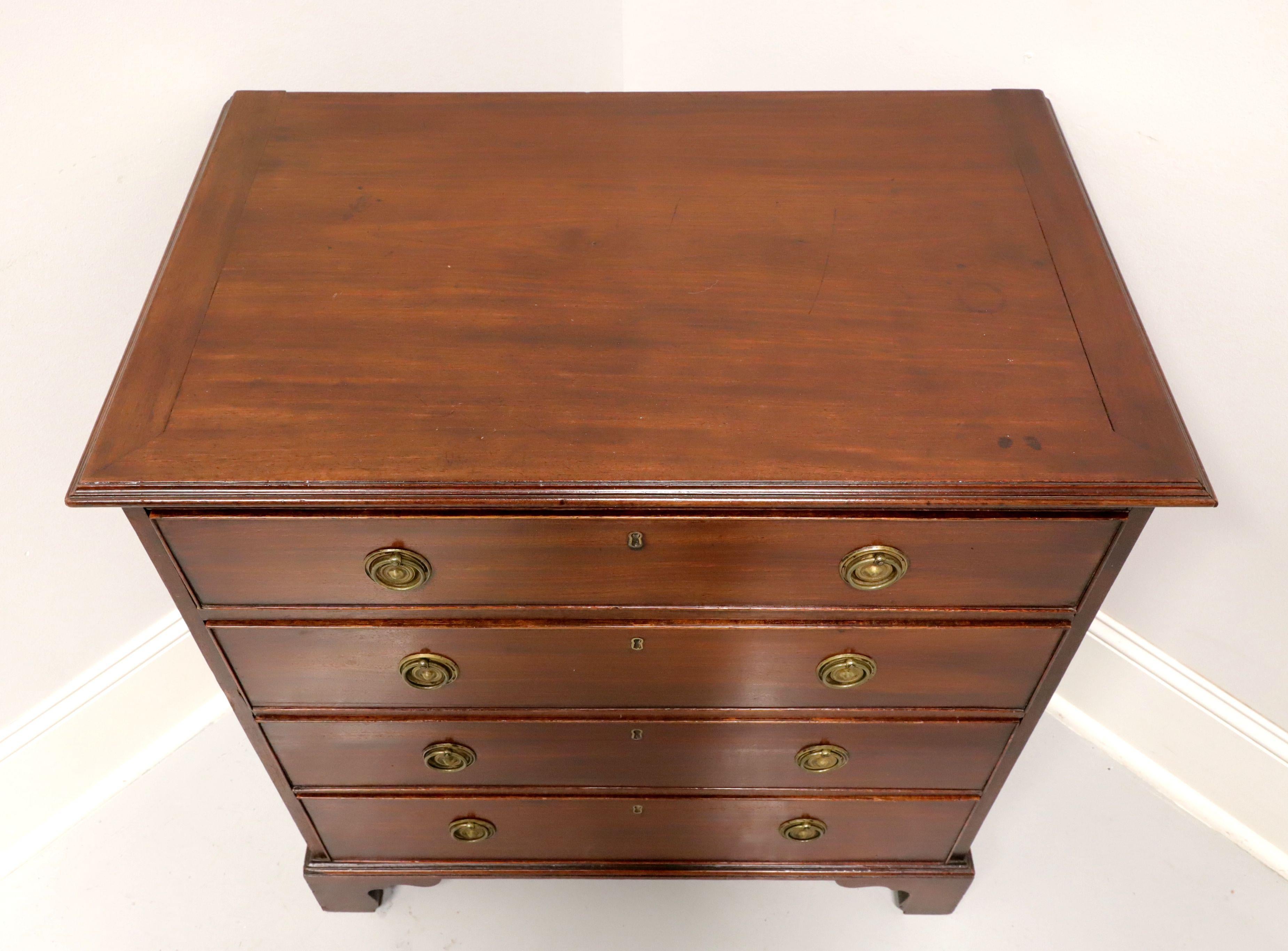 Antique Early 20th Century Mahogany Georgian Style Bedside Chest 1