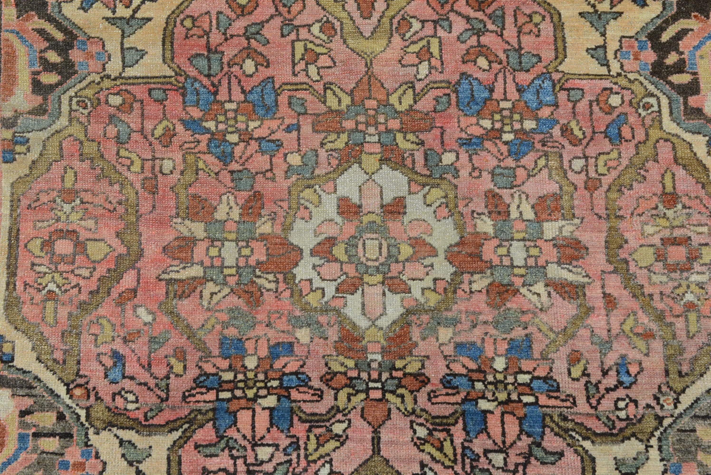 Antique Early 20th Century Malayer Sarouk Rug (Pflanzlich gefärbt) im Angebot