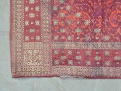 Antiguo paño de cabeza de ikat songket malayo de principios del siglo XX procedente de Sumatra
