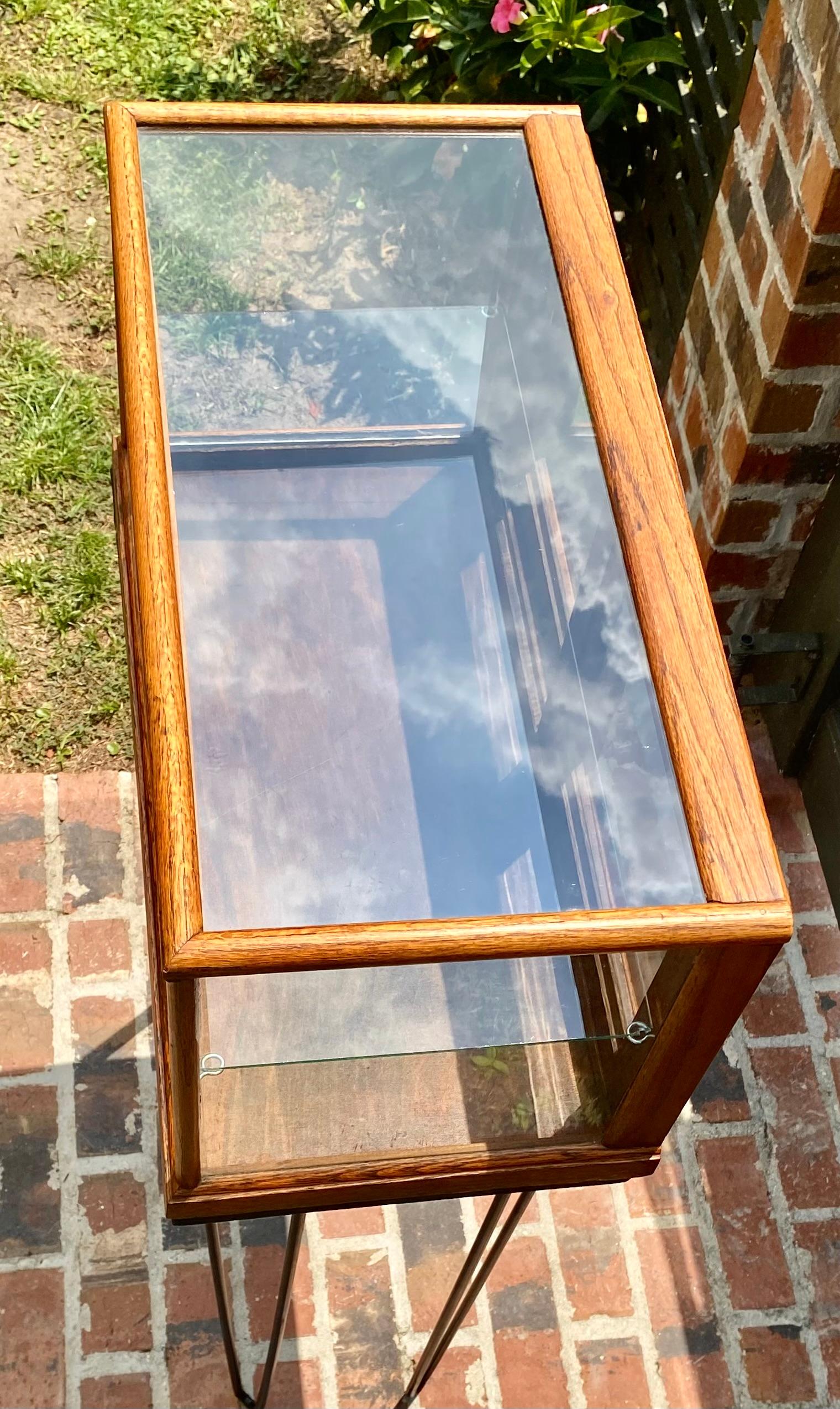 American Antique Early 20th Century Oak/ Glass Store Display Cabinet
