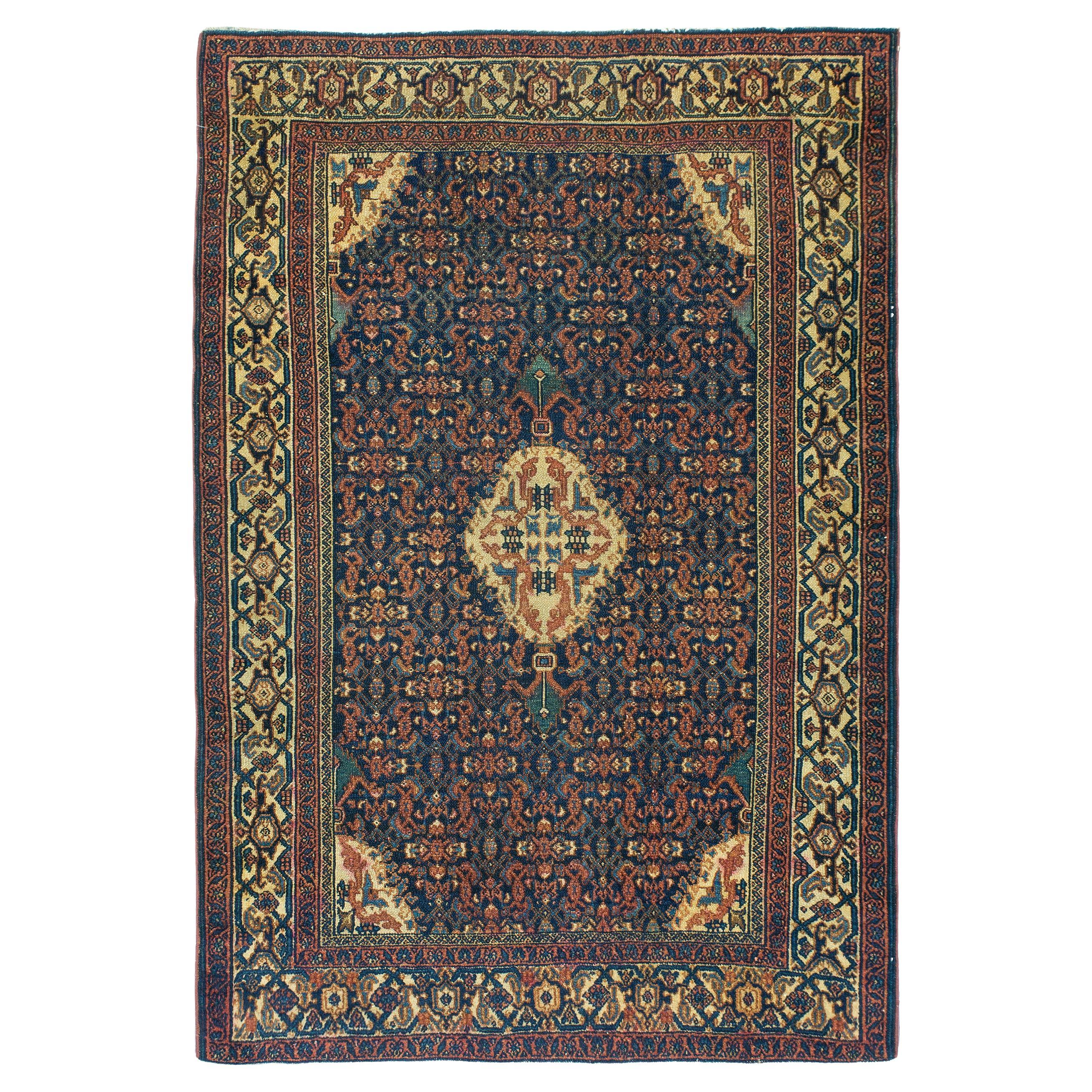 Ancien tapis persan Bibikabad du début du 20e siècle