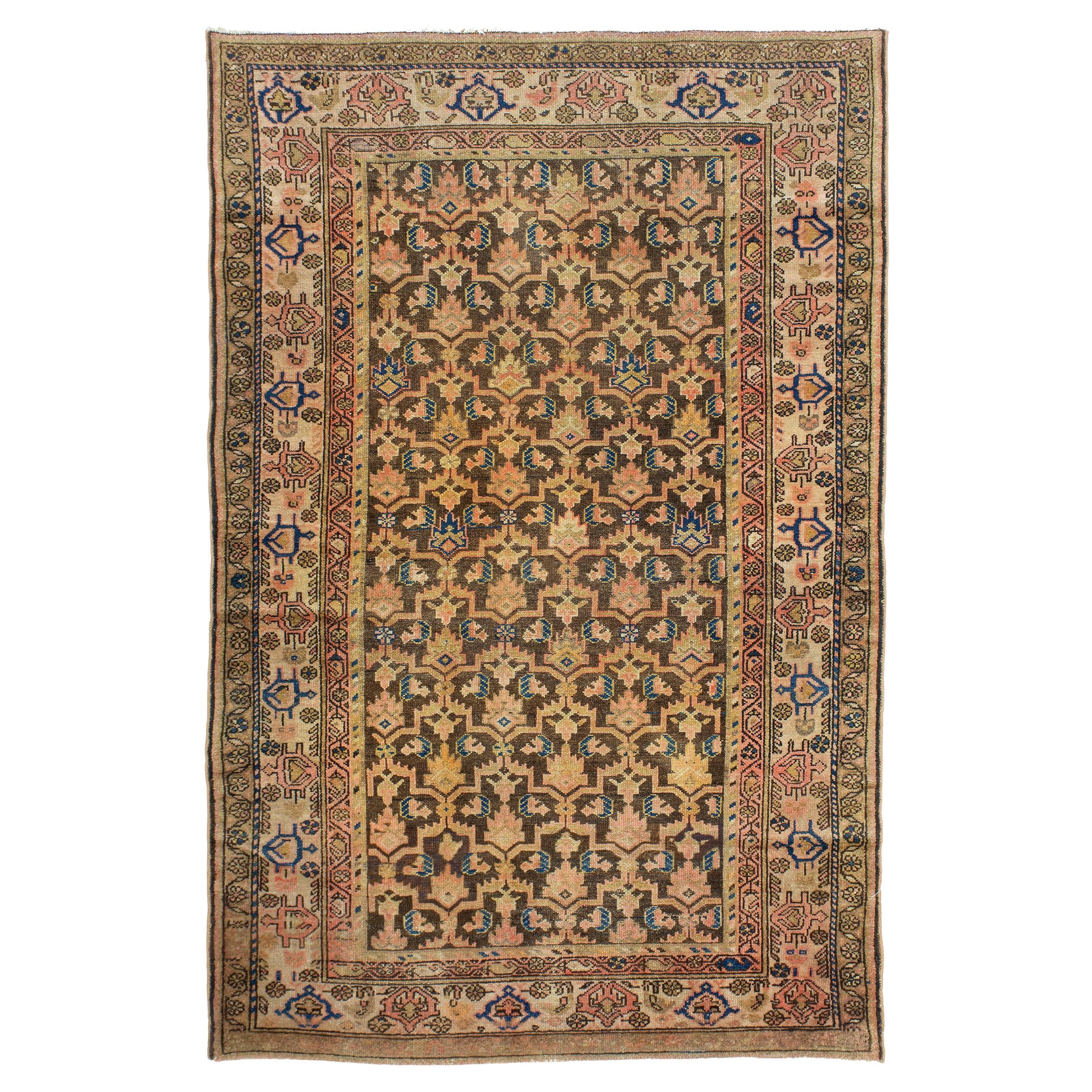 Antique Early 20th Century Persian Hamadan Rug