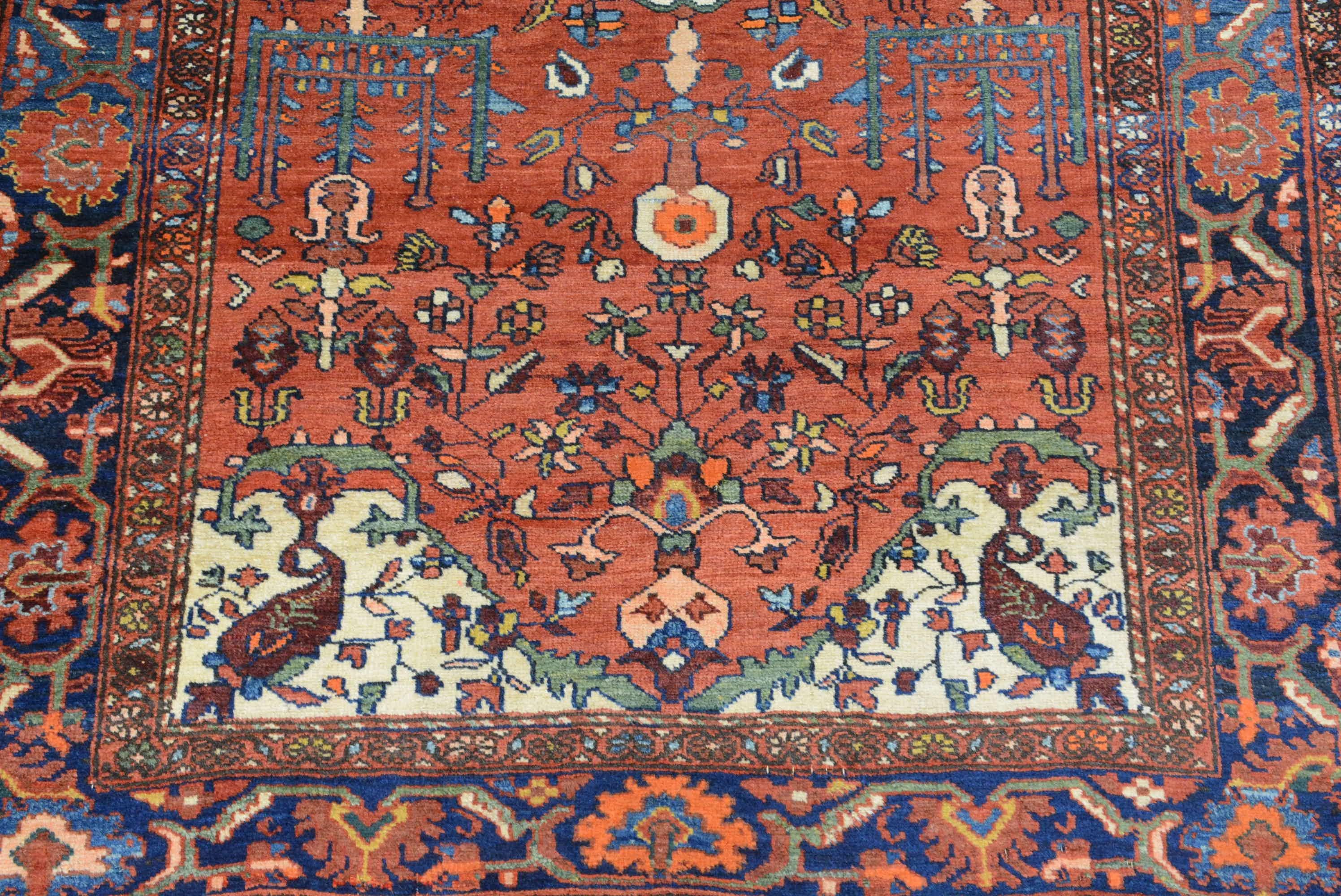 Antique Early 20th Century Persian Kurdish Bidjar Rug Persa en venta