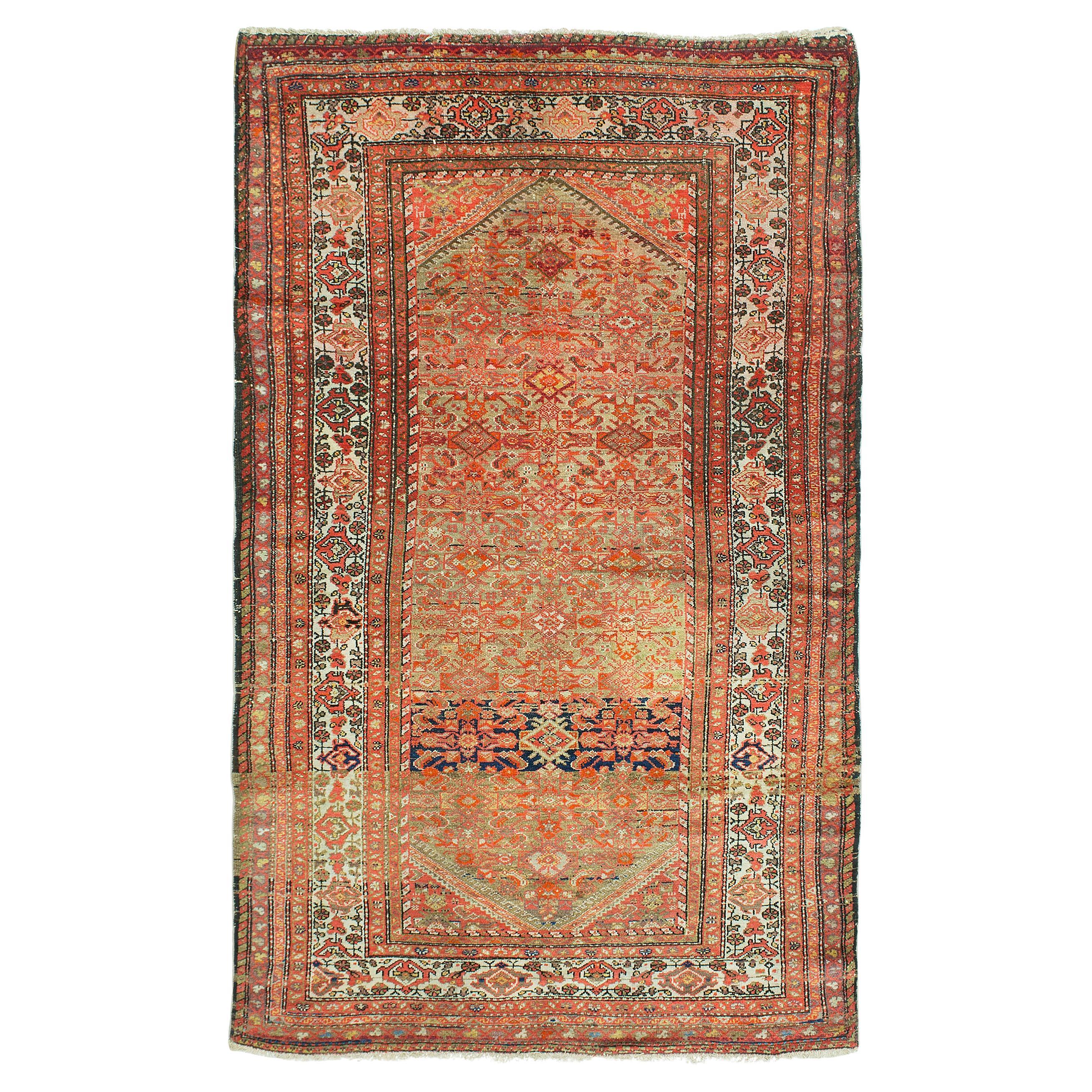 Antique Early 20th Century Persian Malayer Rug