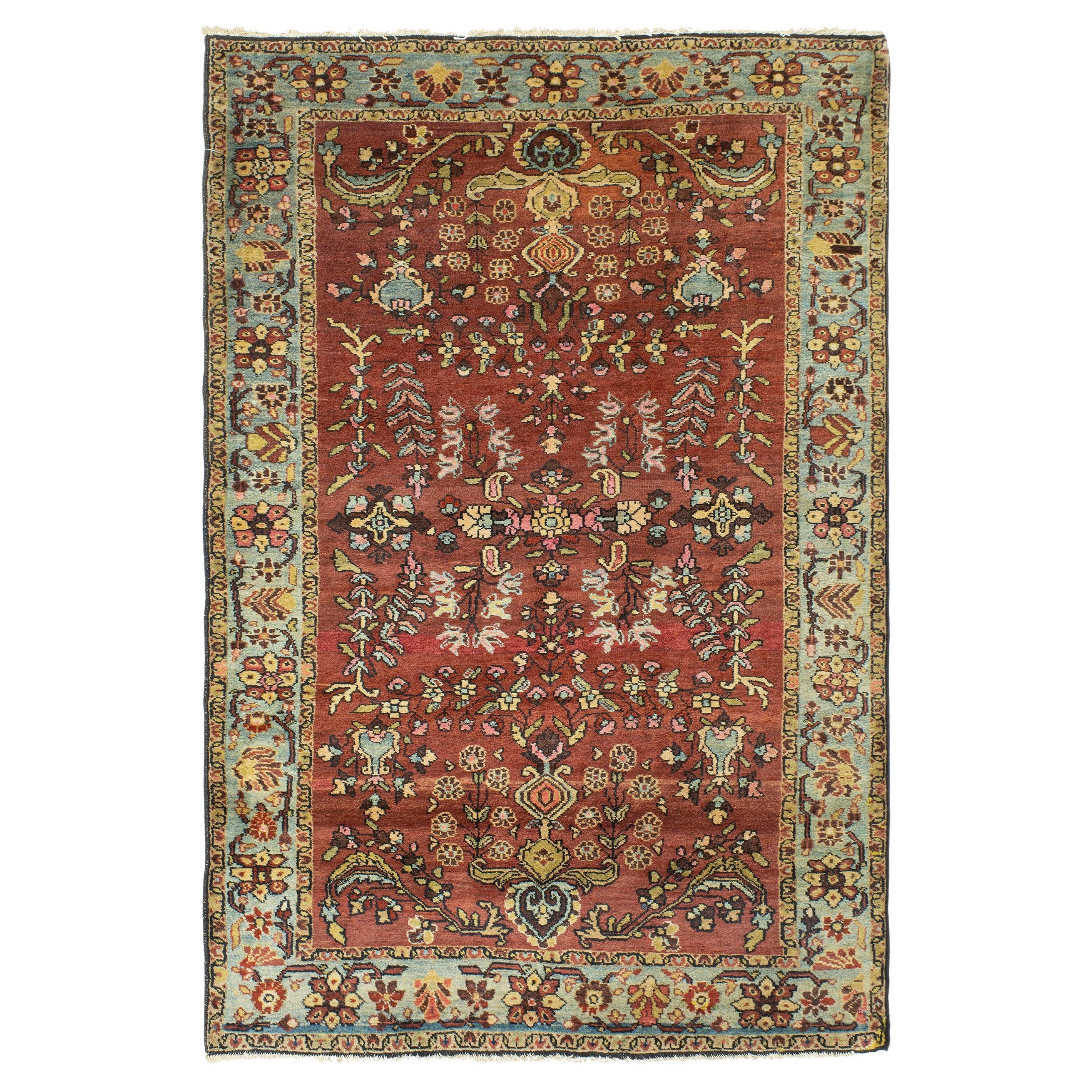 Antique Early 20th Century Persian Sarouk Fereghan Rug For Sale