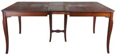 Antique Early 20th Century Rectangular Walnut Extendable Dining Room Table