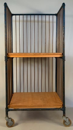 Antique Early 20th Century Rolling Bindery Library Cart