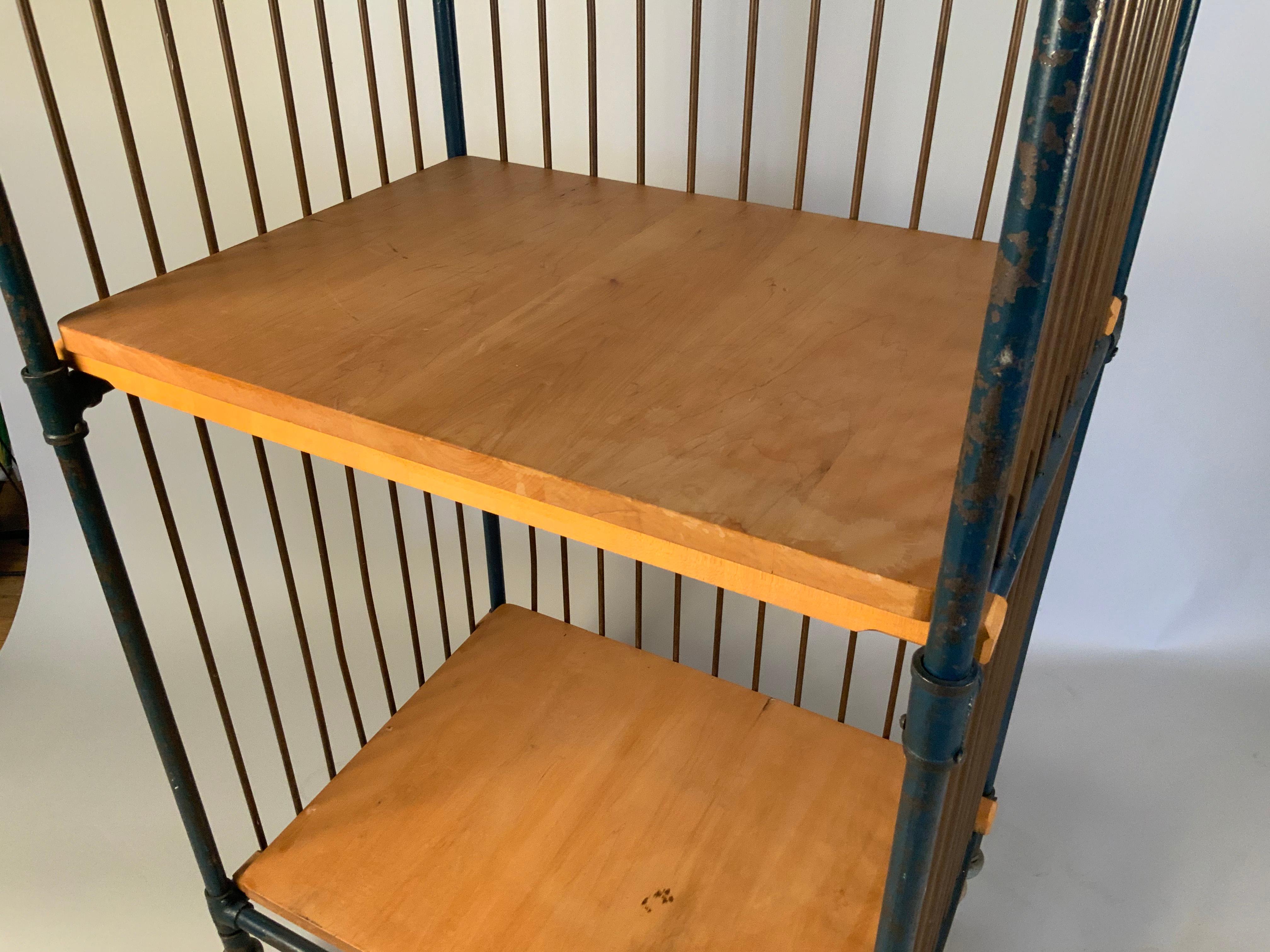 American Antique Early 20th Century Rolling Bindery Library Cart