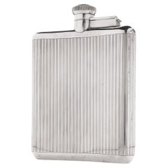 Used Early 20th Century Sterling Silver Flask