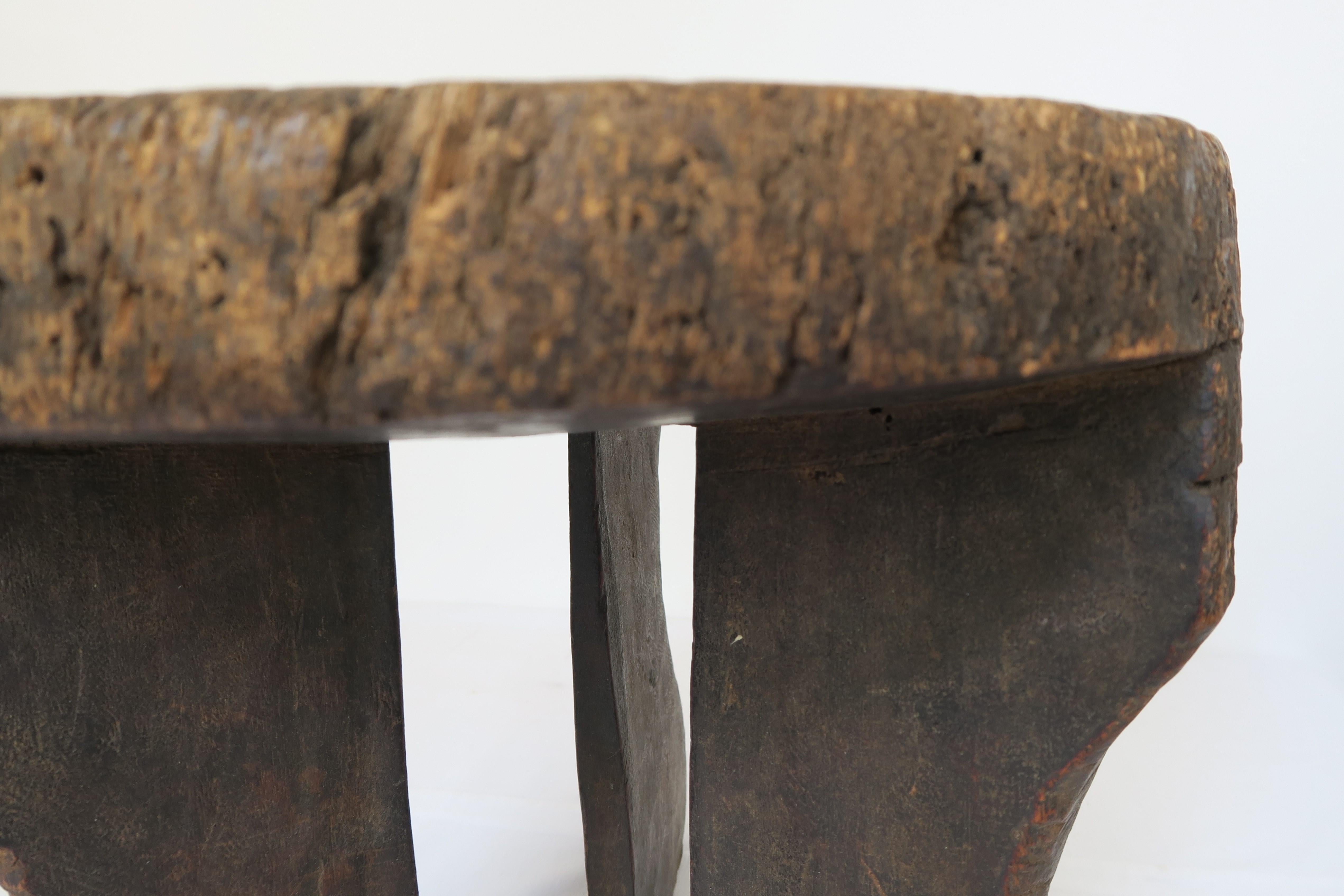 Hand-Carved Antique Early 20th Century Tribal Hehe Stool, Tanzania