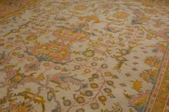 Antique Early 20th Century Turkish Oushak Carpet