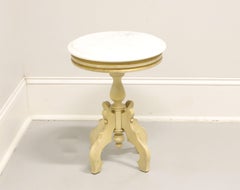 Antique Early 20th Century Victorian Marble Top Side Table / Plant Stand