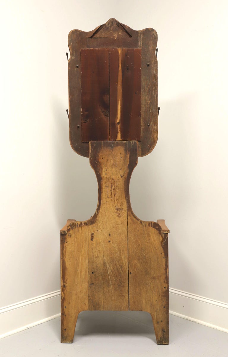 Antique Early 20th Century Victorian Oak Hall Tree with Bench at 1stDibs