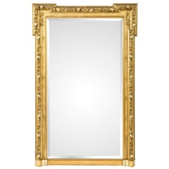Antique miroir rectangulaire de la Renaissance française du début du 20e siècle avec décor de fruits